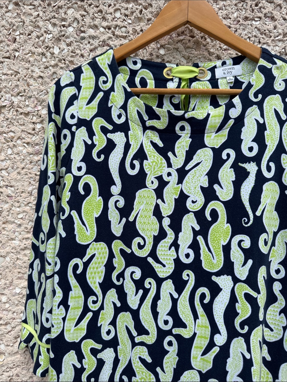 Crown & Ivy Seahorse Print Cotton Dress